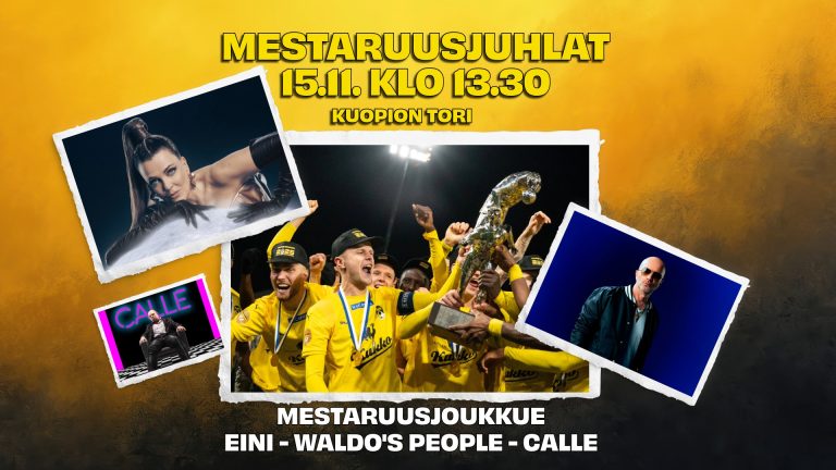 KuPS mestaruusjuhlat Kuopion torilla